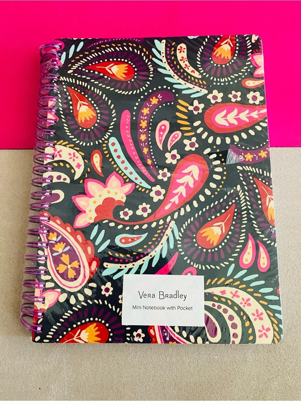 Vera Bradley Mini Spiral Notebook NWT Painted Paisley. 160 pages